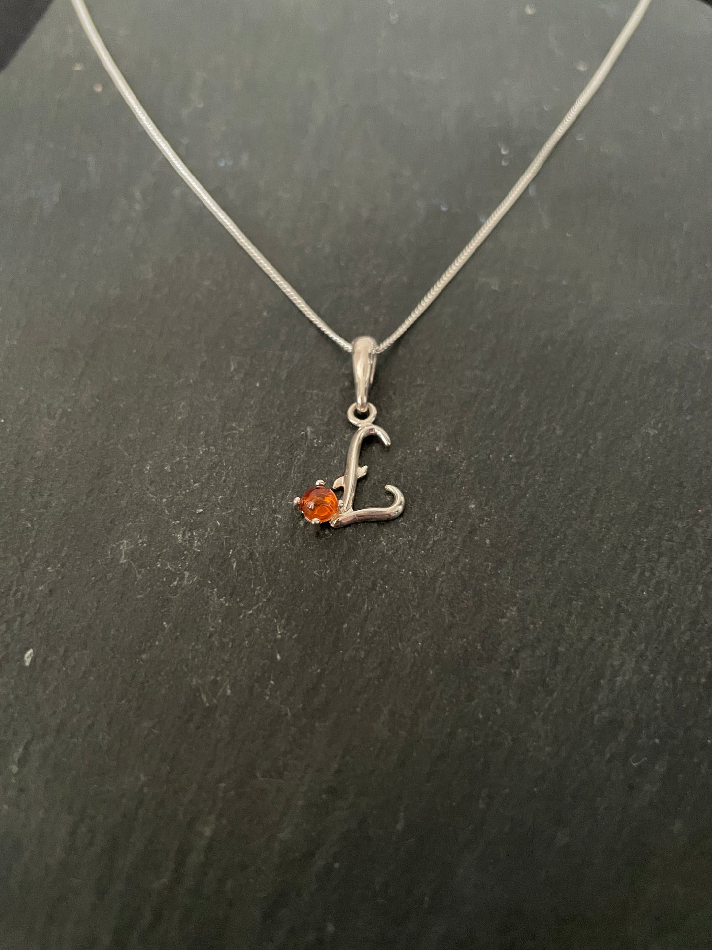 Letter L Amber Pendant image 1