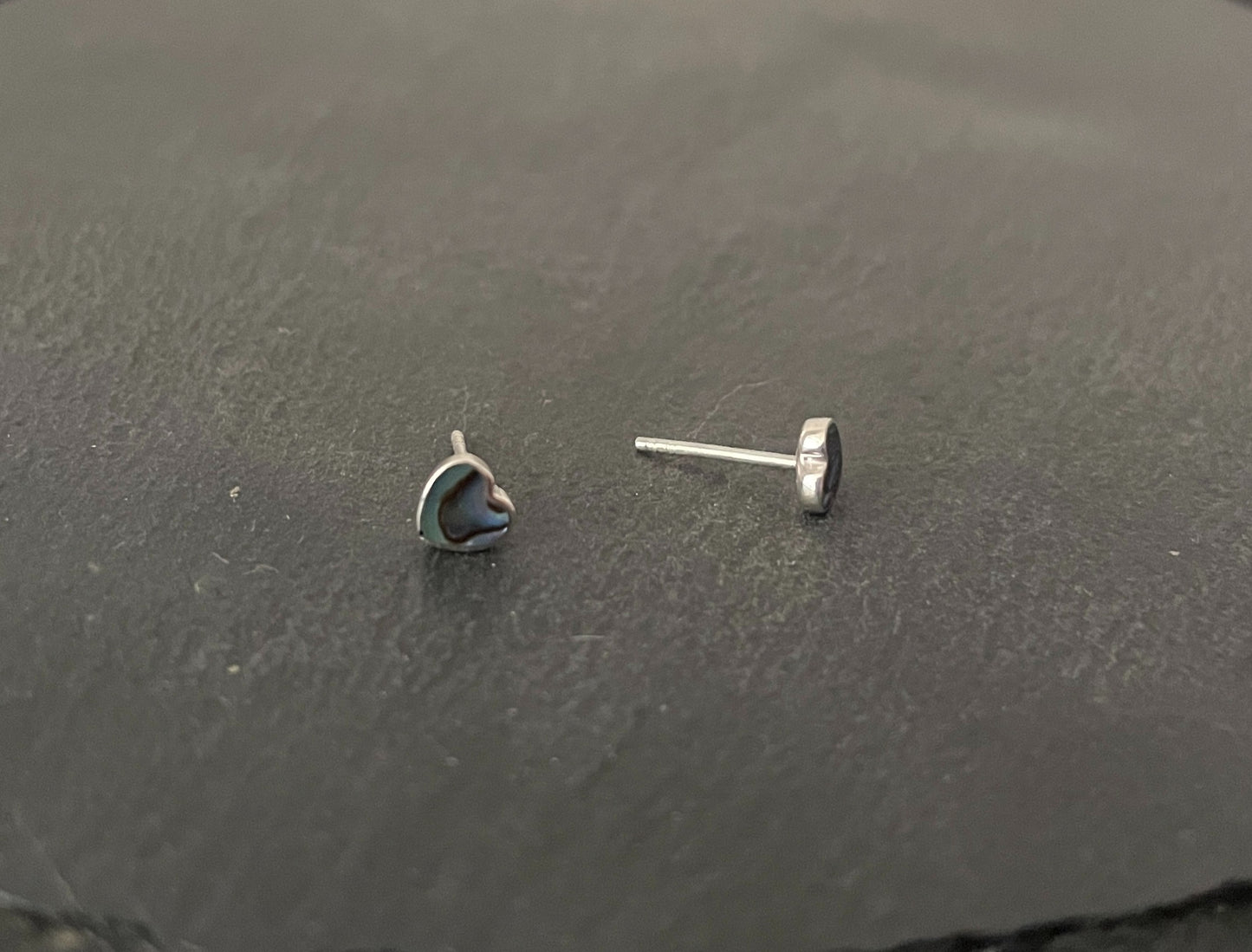 Paua Shell Heart Studs image 1