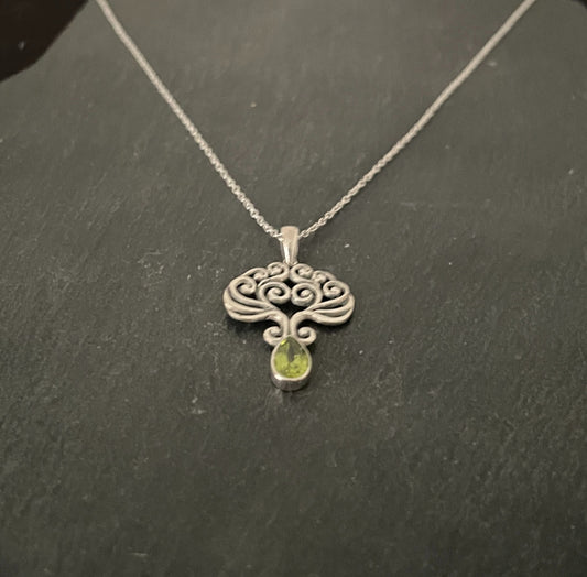 Peridot and Silver Pendant image 1