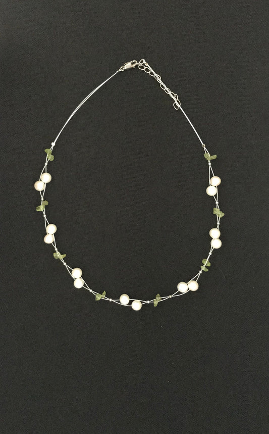 Pearl and Gemstone Necklace image 1