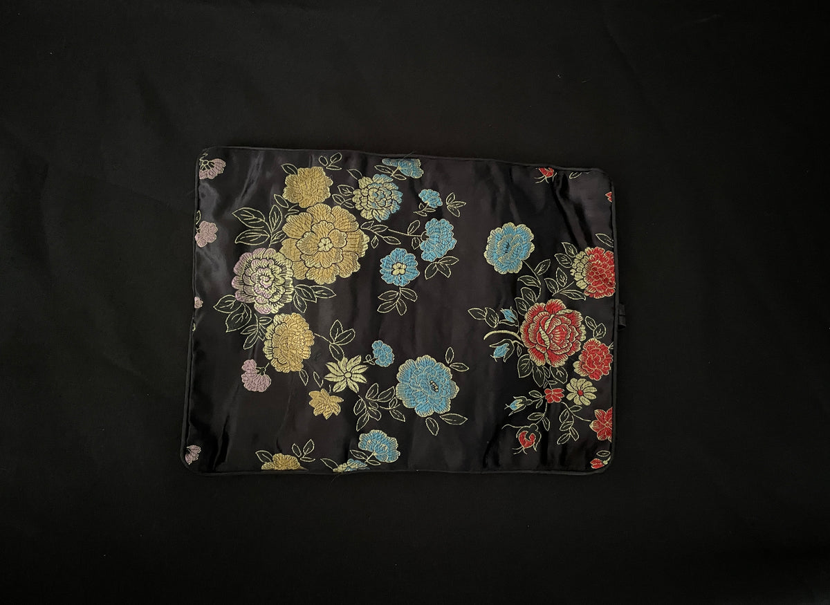 Black Flower Jewellery Wrap