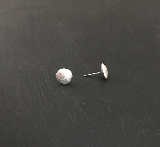Round Satin Finish Silver Studs image 1