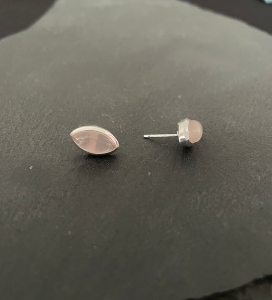 Rose Quartz Studs image 1