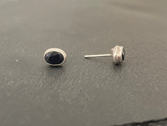 Oval Sapphire Stud Earrings image 1