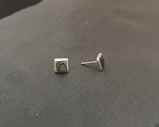 Paua Shell Square Studs image 1