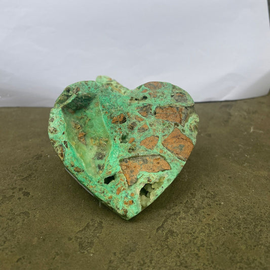Green Grape Agate Heart image 1