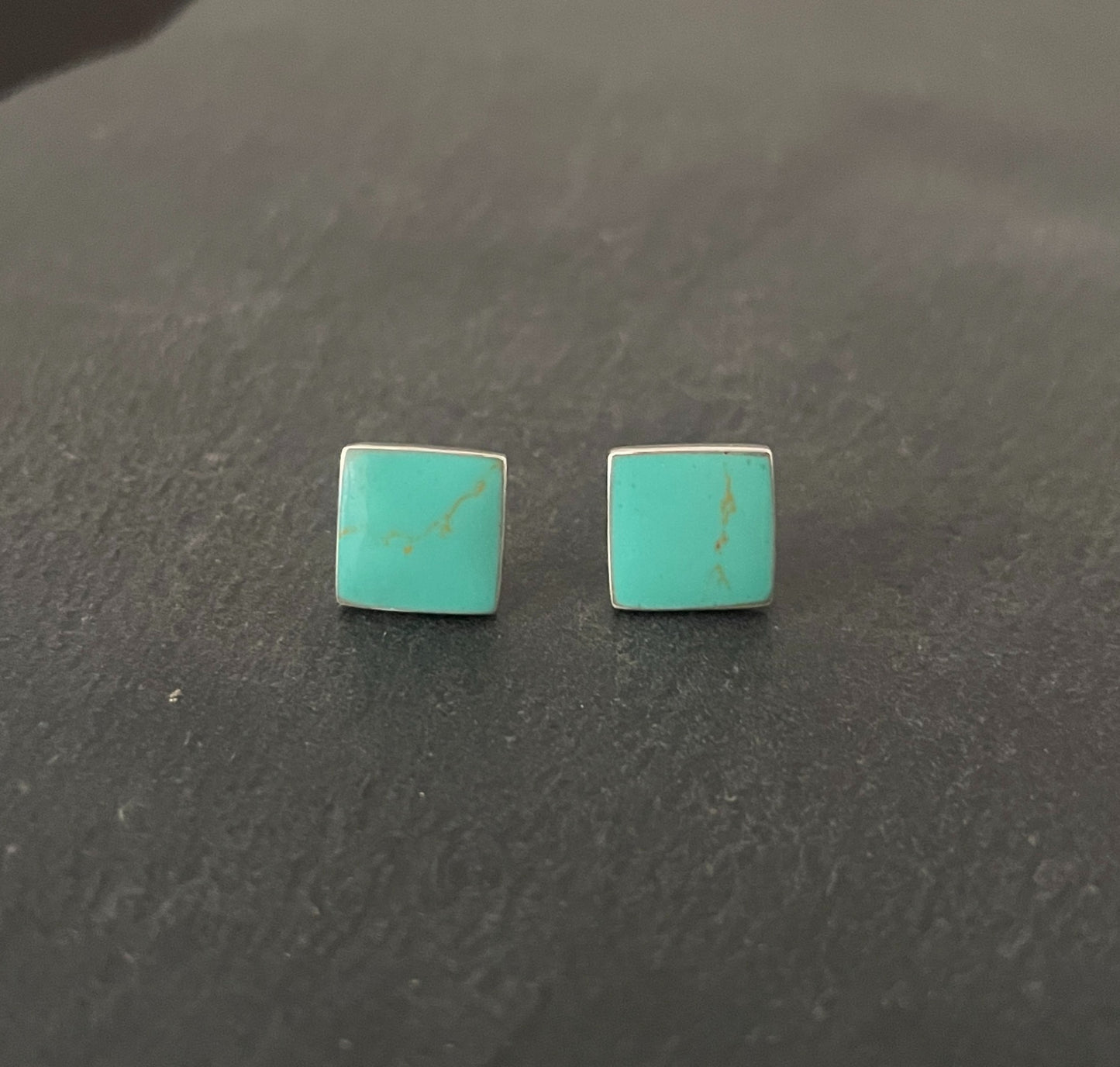 Turquoise Square Stud Earrings image 0