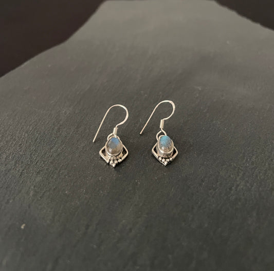 Labradorite Oval Earrings image 1