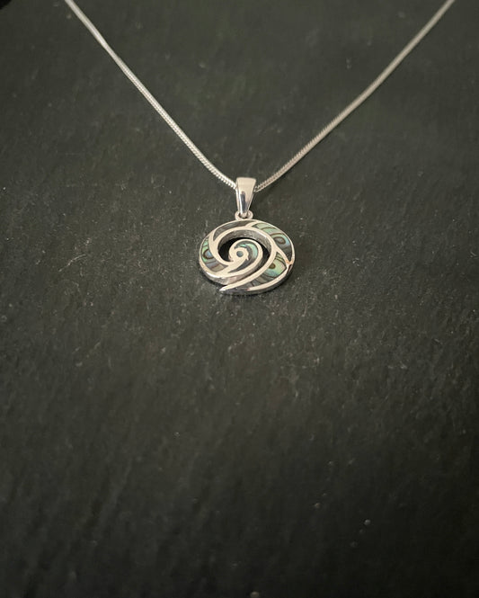 Paua Shell Spiral Pendant image 1