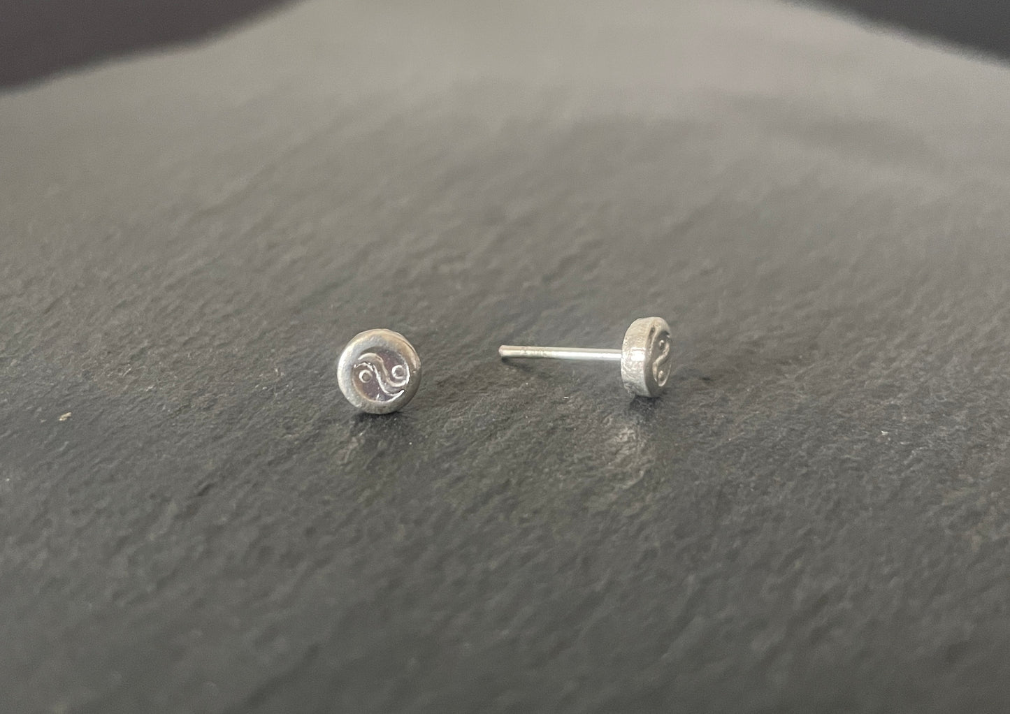 Silver Yin Yang Studs image 1