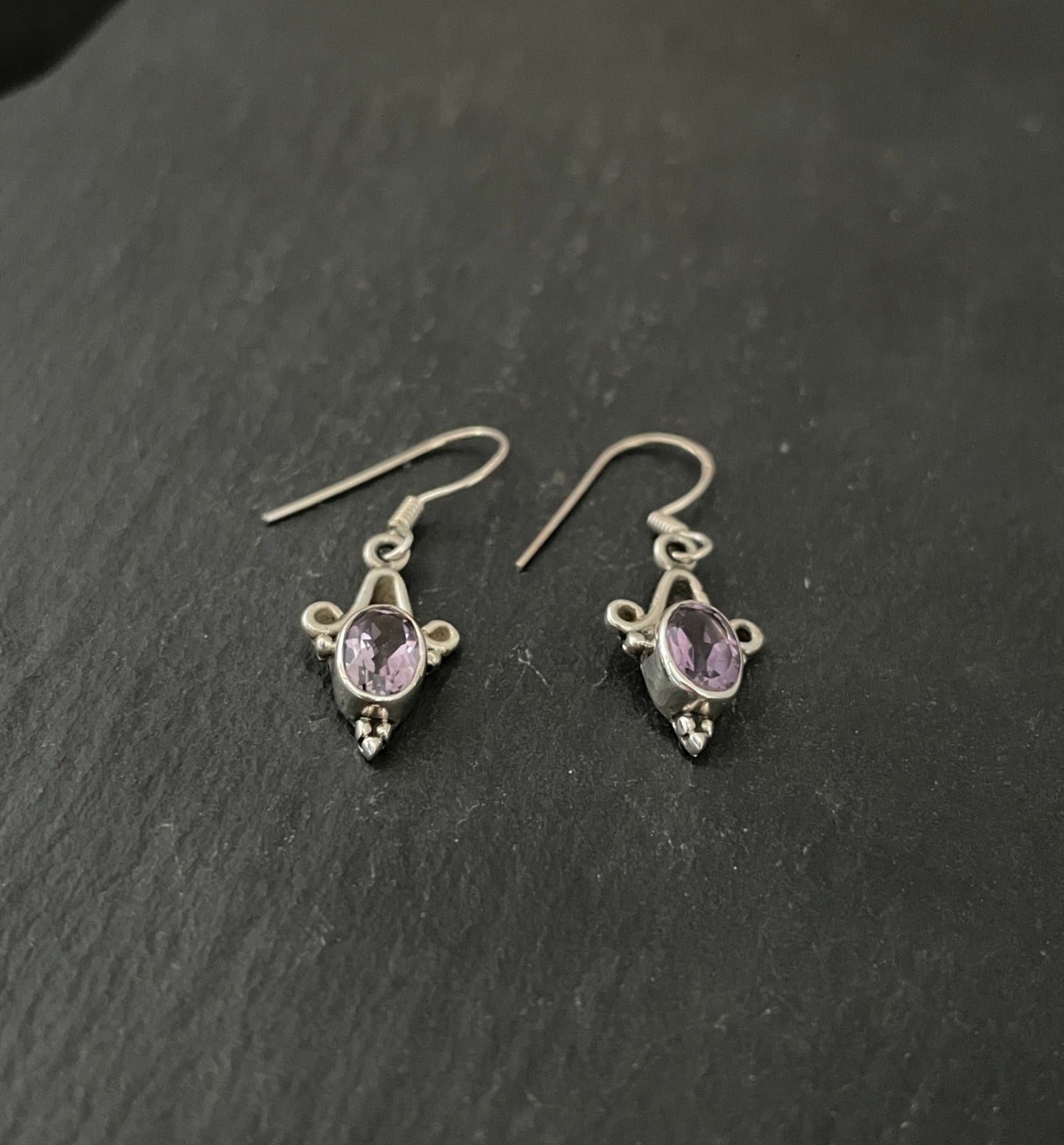 Amethyst and Silver Earrings image 1