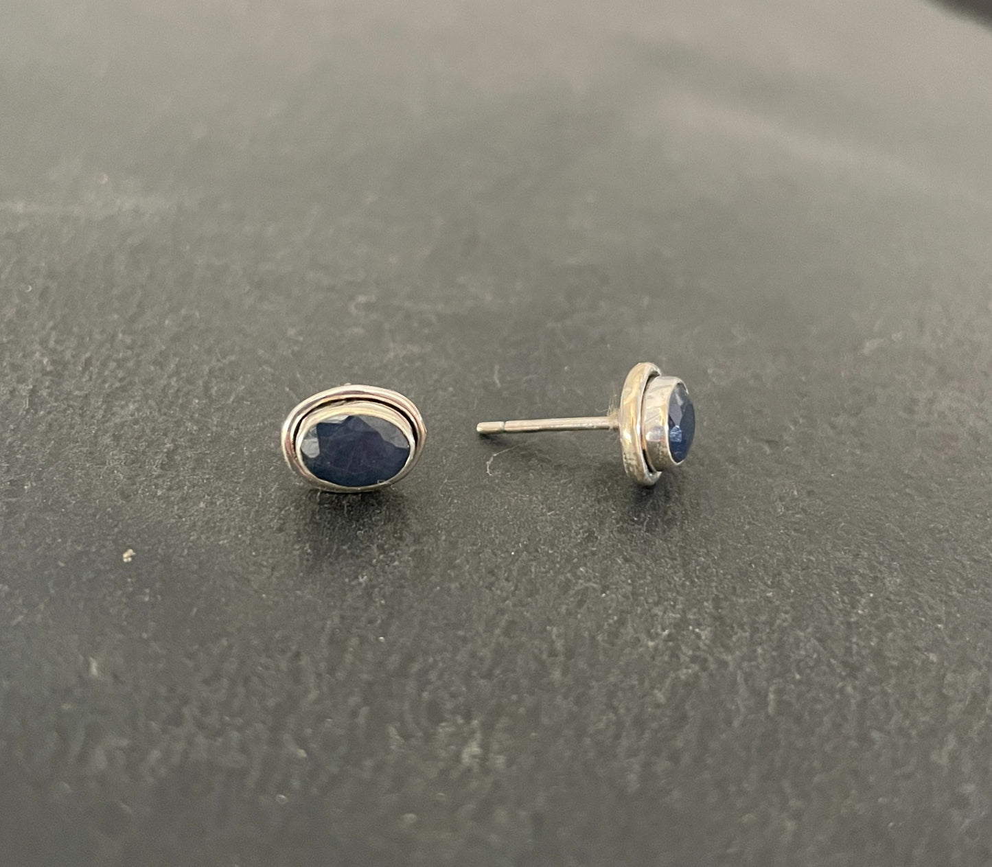 Oval Sapphire Stud Earrings image 1