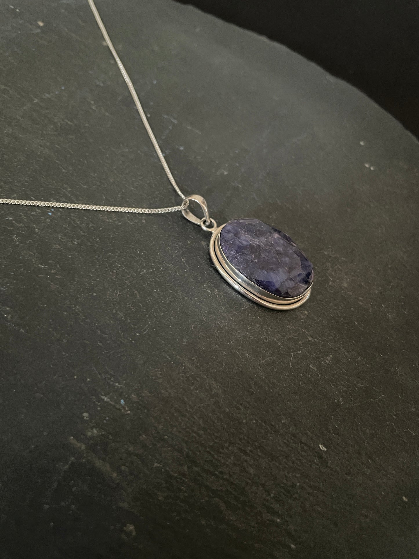 Sapphire Oval Pendant image 2