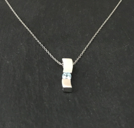 Blue Topaz and Silver Pendant image 3
