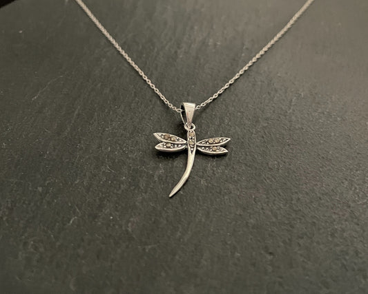Marcasite Dragonfly Pendant image 1