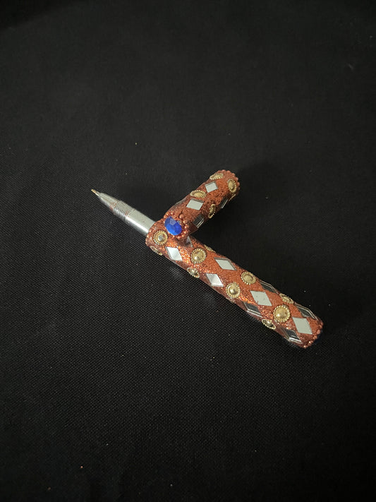 Orange Glitter Pen image 1
