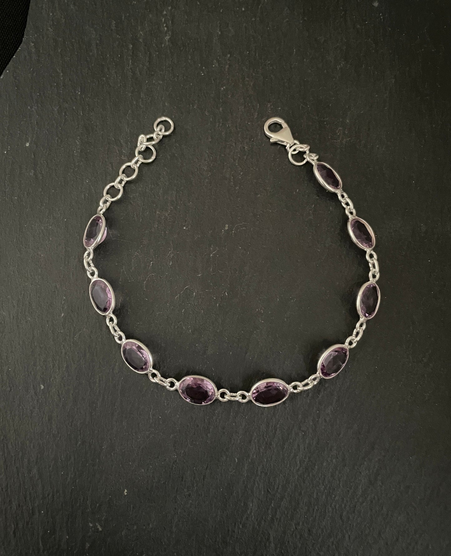 Oval Amethyst Bracelet image 1
