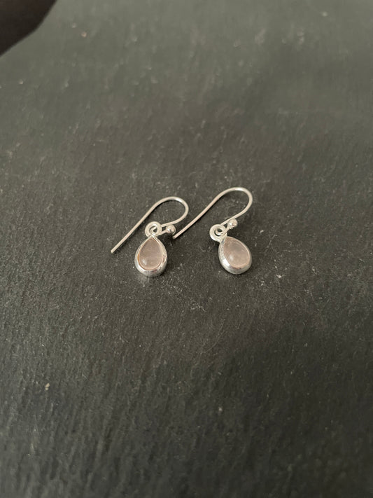 Rose Quartz Teardrop Earrings image 1