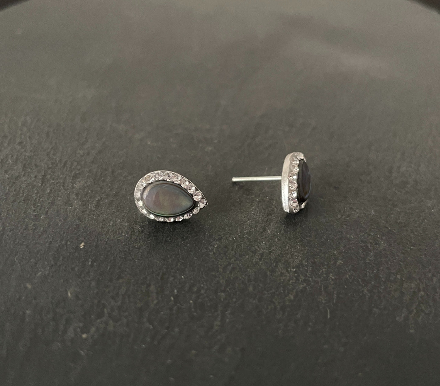 Paua Shell and Cubic Zirconia Studs image 1