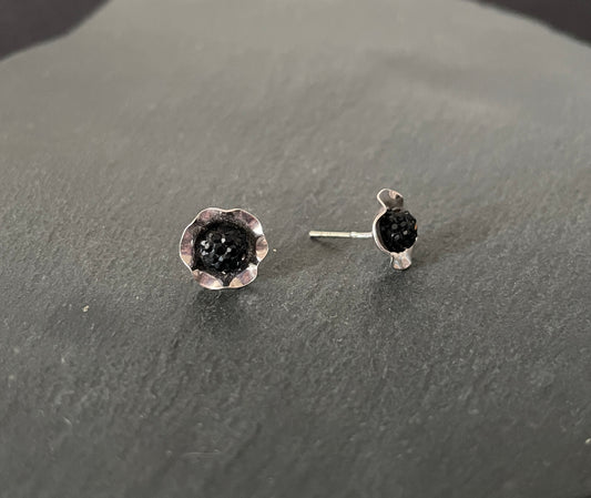 Cubic Zirconia Ball Flower Stud Earrings image 1