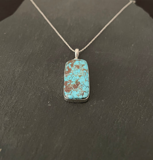 Turquoise Rectangle Pendant image 1