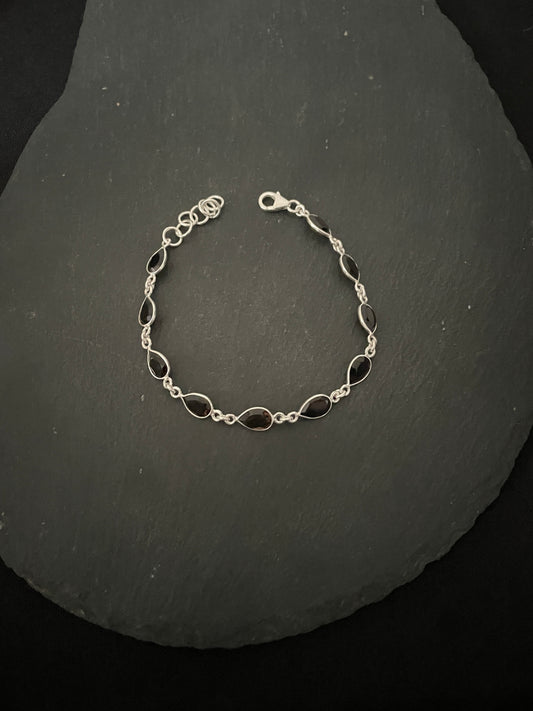 Smokey Quartz Teardrop Bracelet image 1