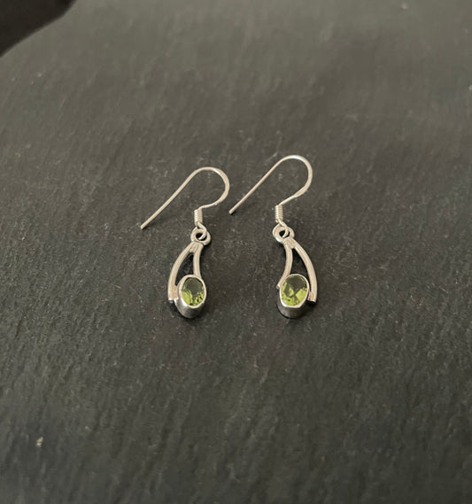 Peridot and Silver Earrings image 1