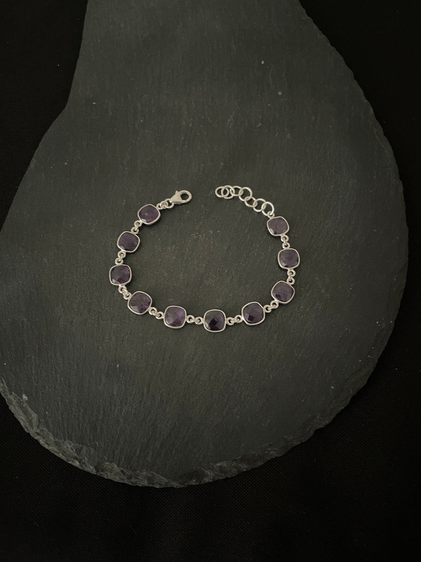 Square Amethyst Bracelet image 2