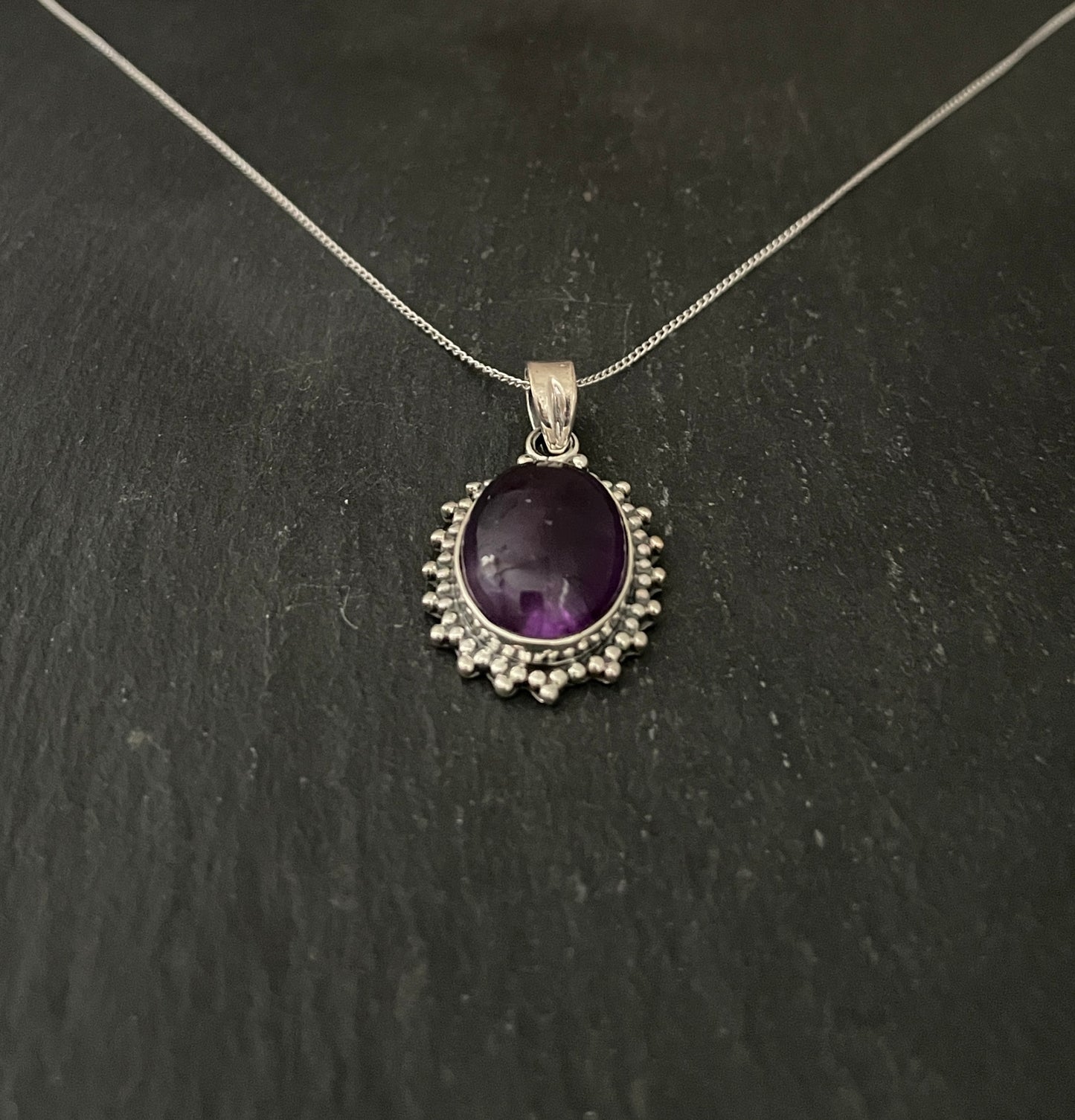 Amethyst Oval Pendant image 1
