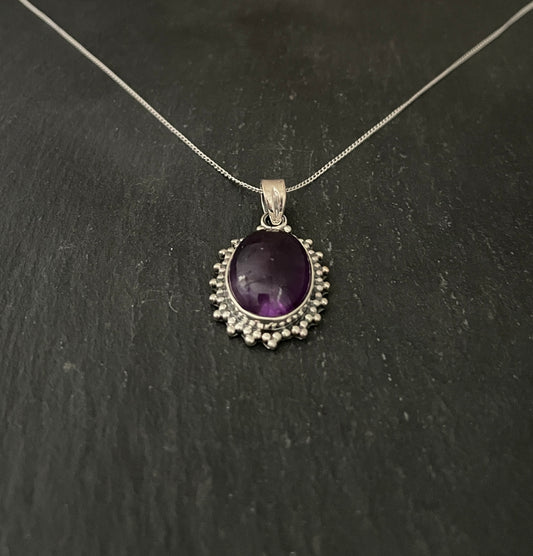 Amethyst Oval Pendant image 1