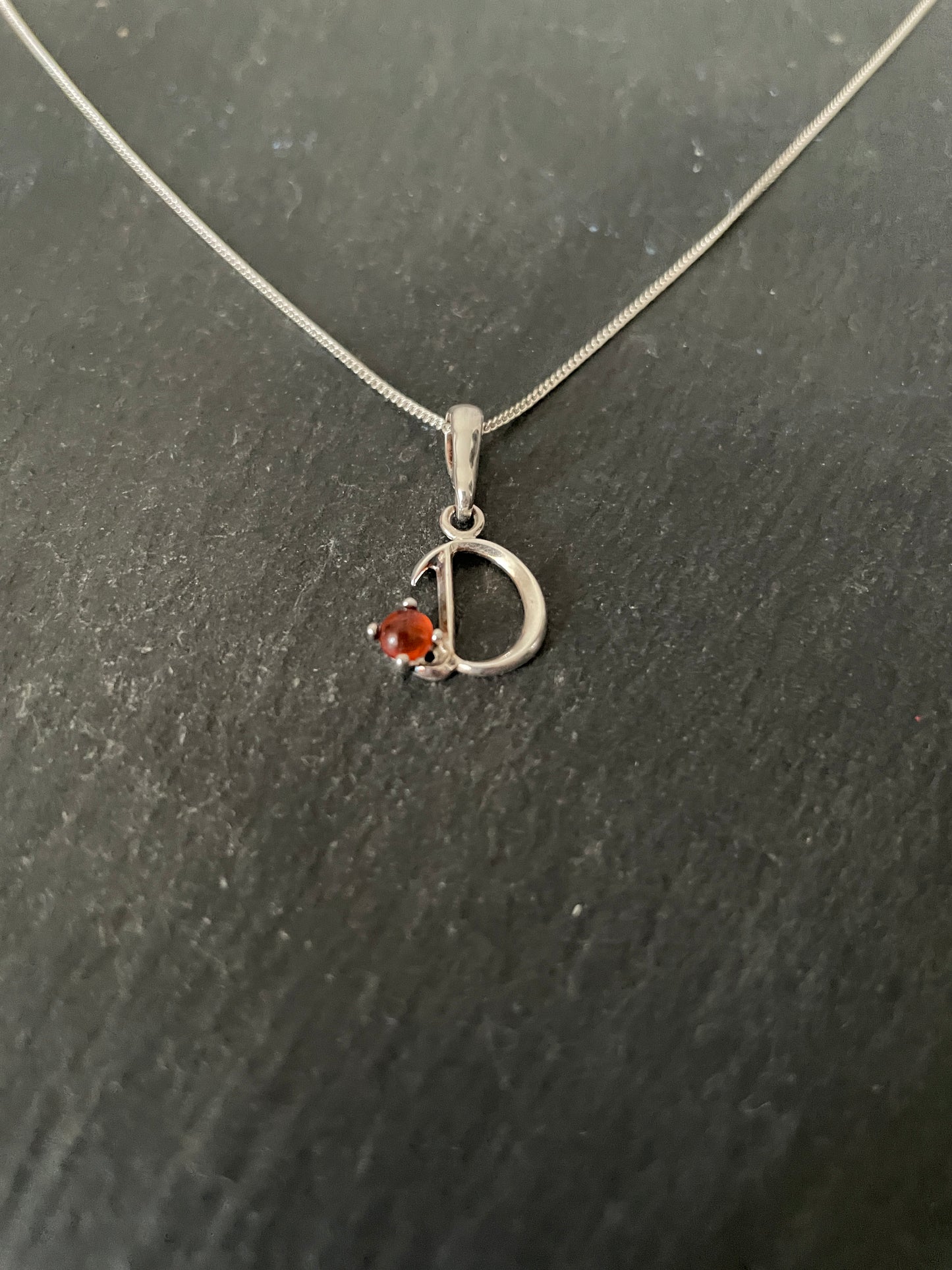 Letter D Amber Pendant image 1