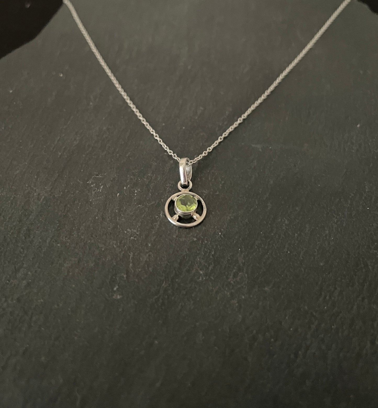 Peridot and Silver Pendant image 1