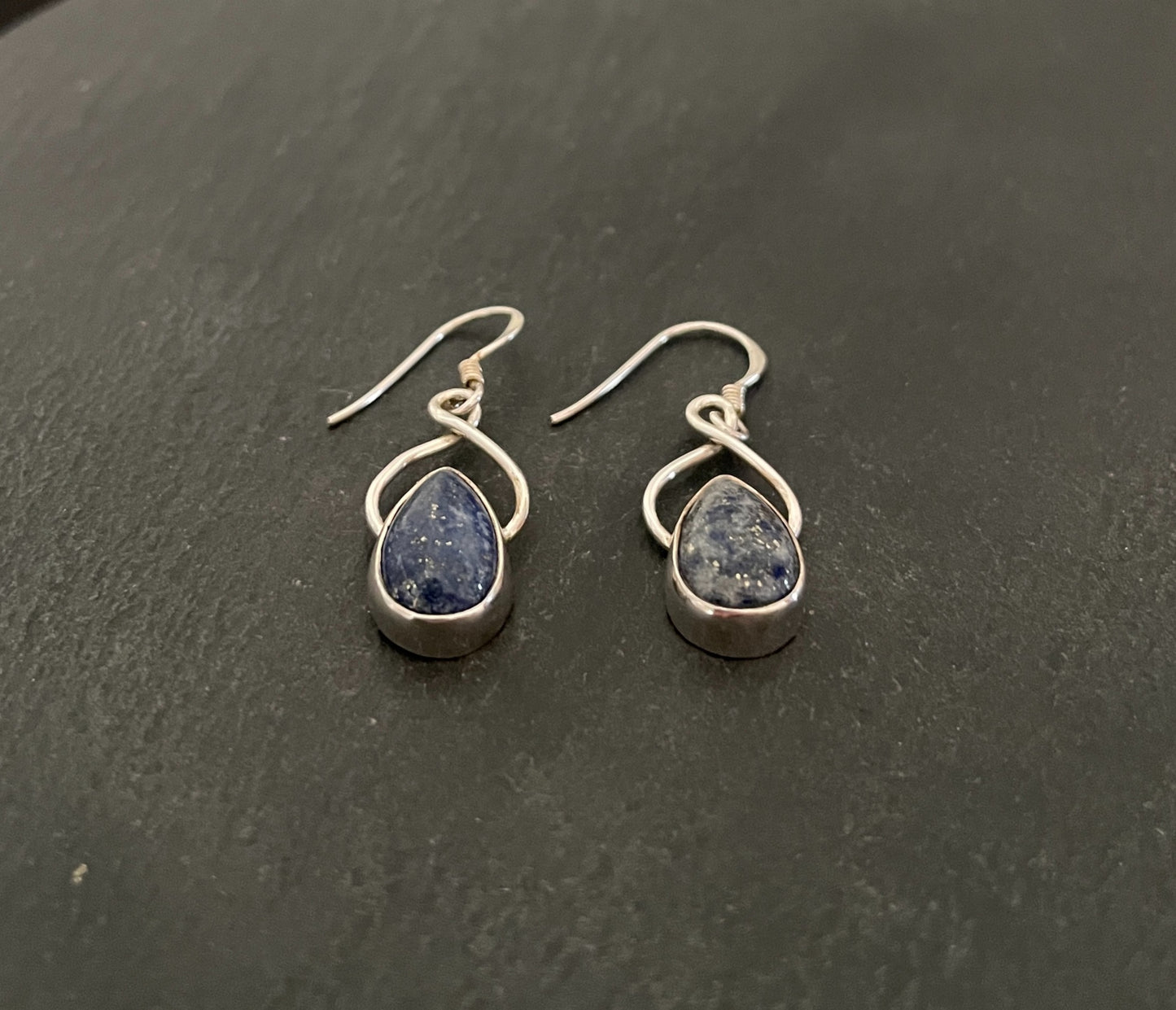 Lapis Lazuli and Silver Earrings image 1