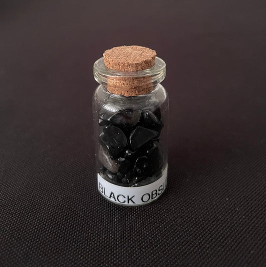 Black Obsidian Gemstone Jar image 1