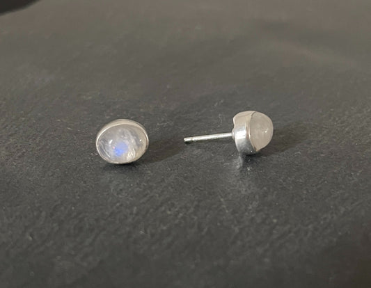 Moonstone Oval Stud Earrings image 1