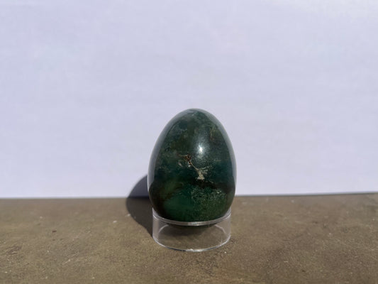 Green Moss Agate Egg image 1