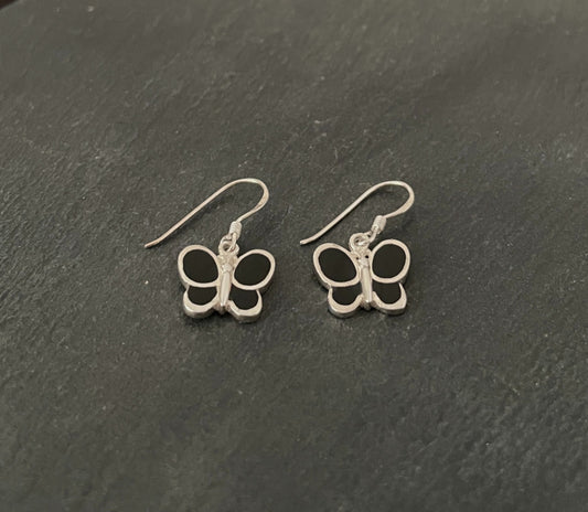Black Onyx Butterfly Earrings image 1