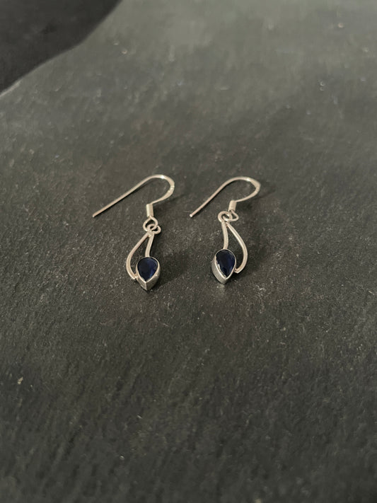 Sapphire Teardrop Earrings image 1