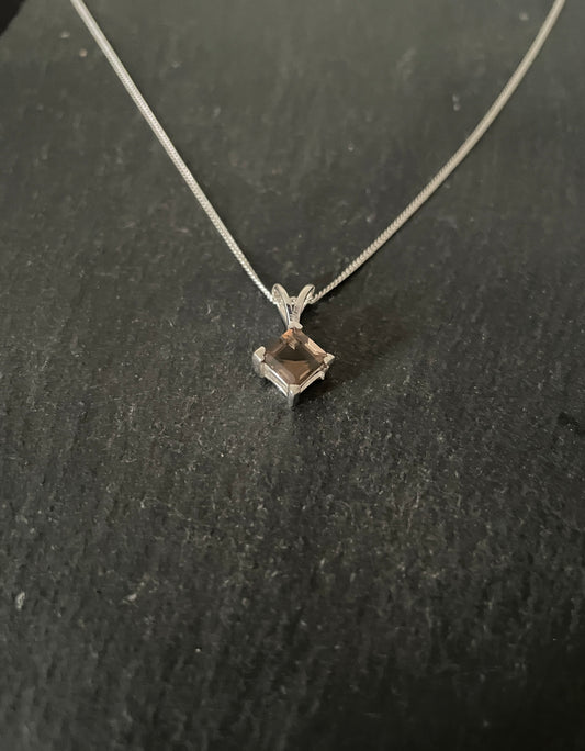 Smokey Quartz and Silver Pendant image 1
