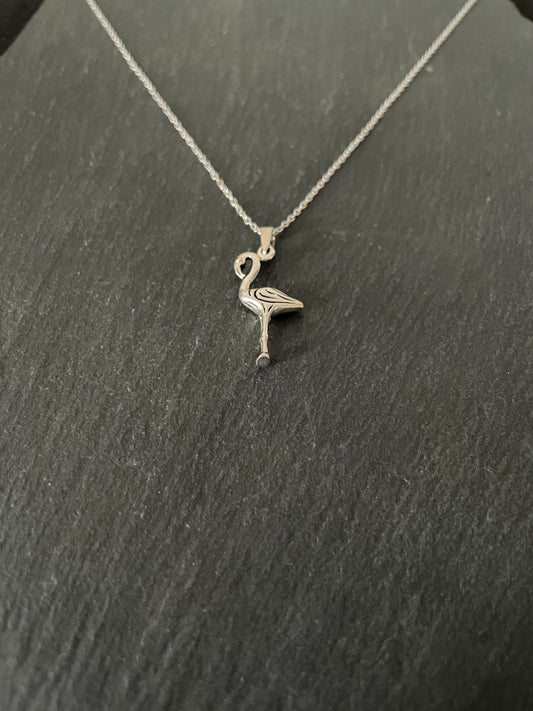 Silver Flamingo Pendant image 1