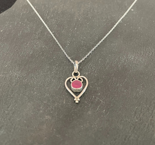 Ruby Heart Pendant image 1