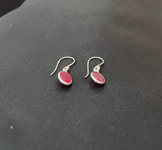 Ruby Oval Earrings image 1