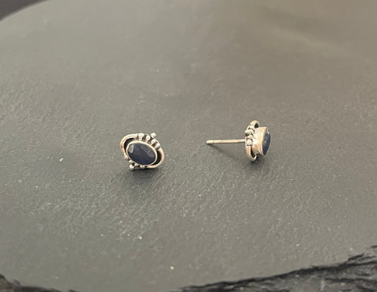 Oval Sapphire Stud Earrings image 1