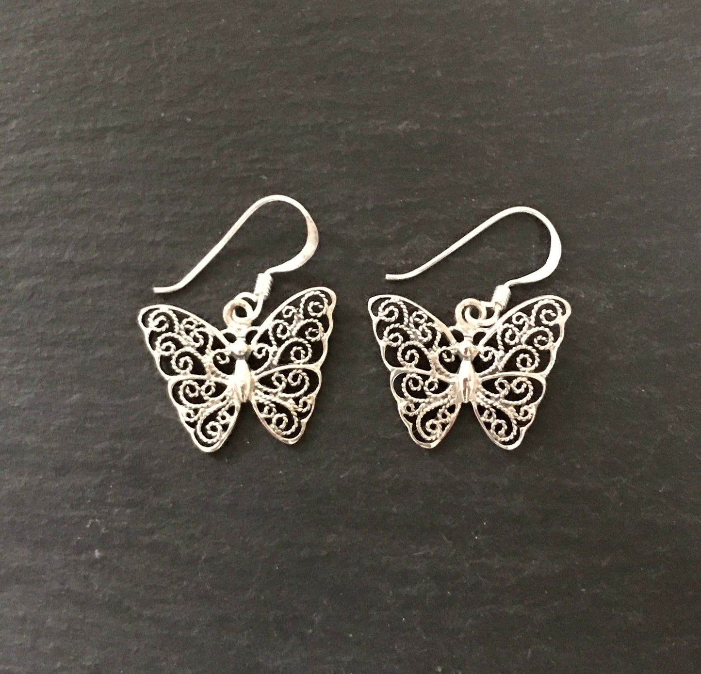 Silver Butterfly Earrings image 0