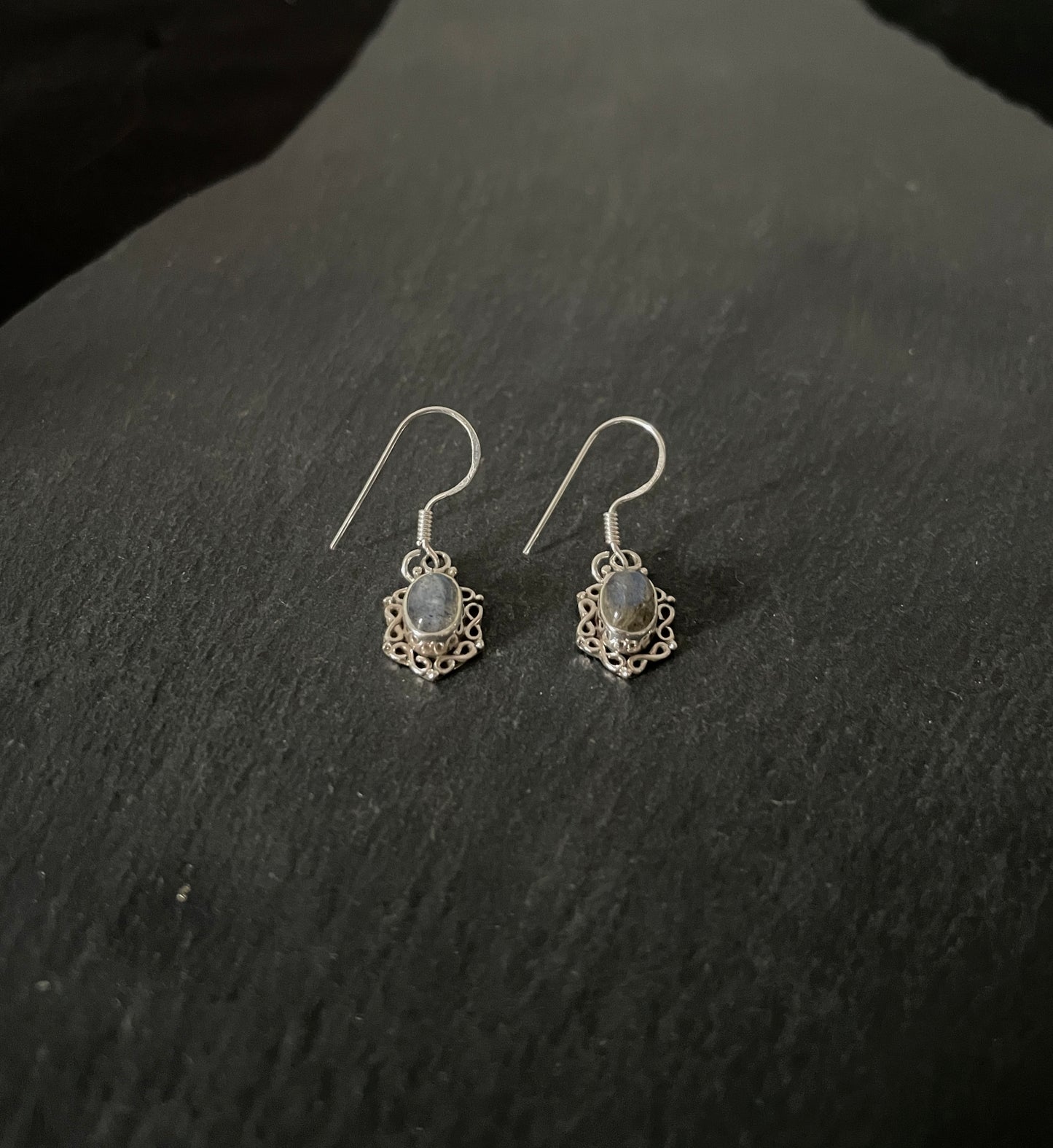Labradorite and Silver Earrings image 1