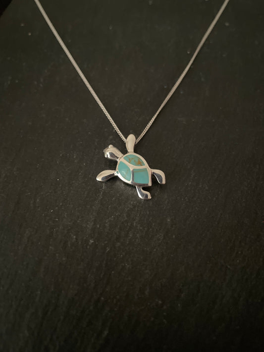 Turquoise Turtle Pendant image 1