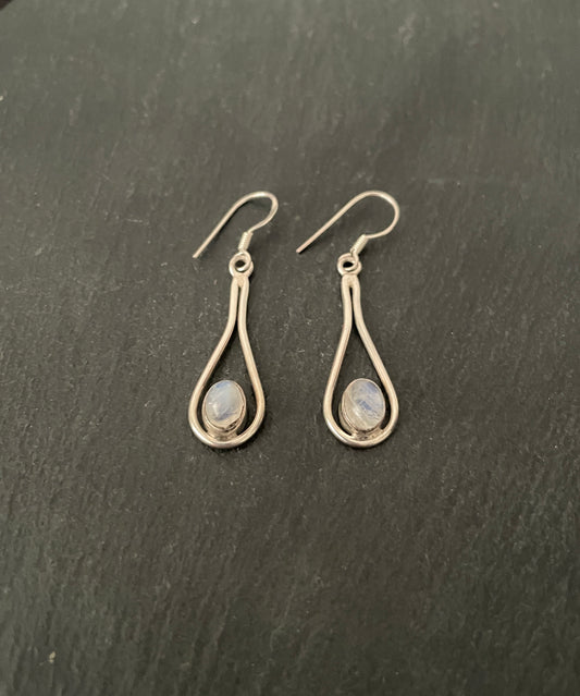 Teardrop Moonstone Earrings image 1