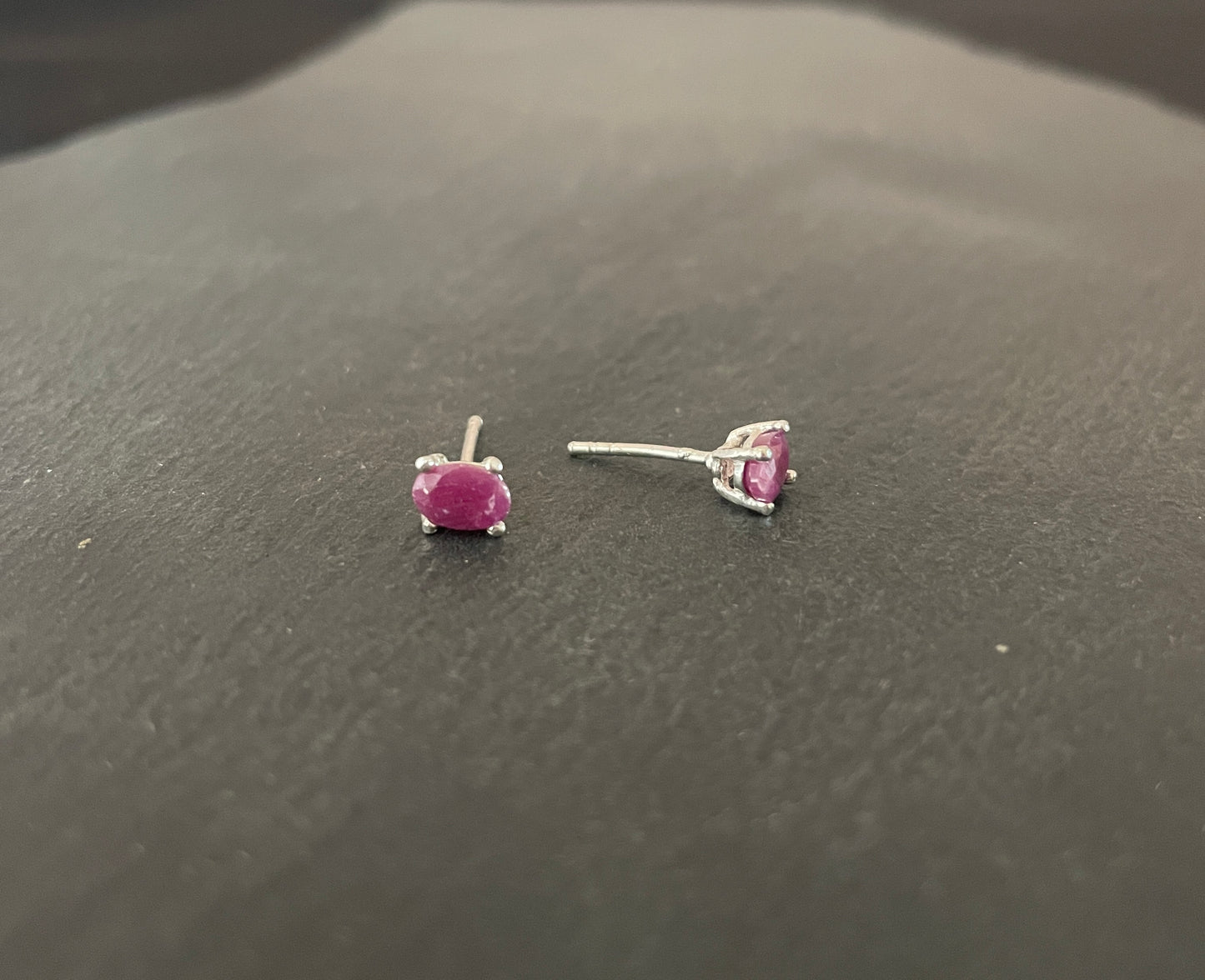 Oval Ruby Stud Earrings image 1