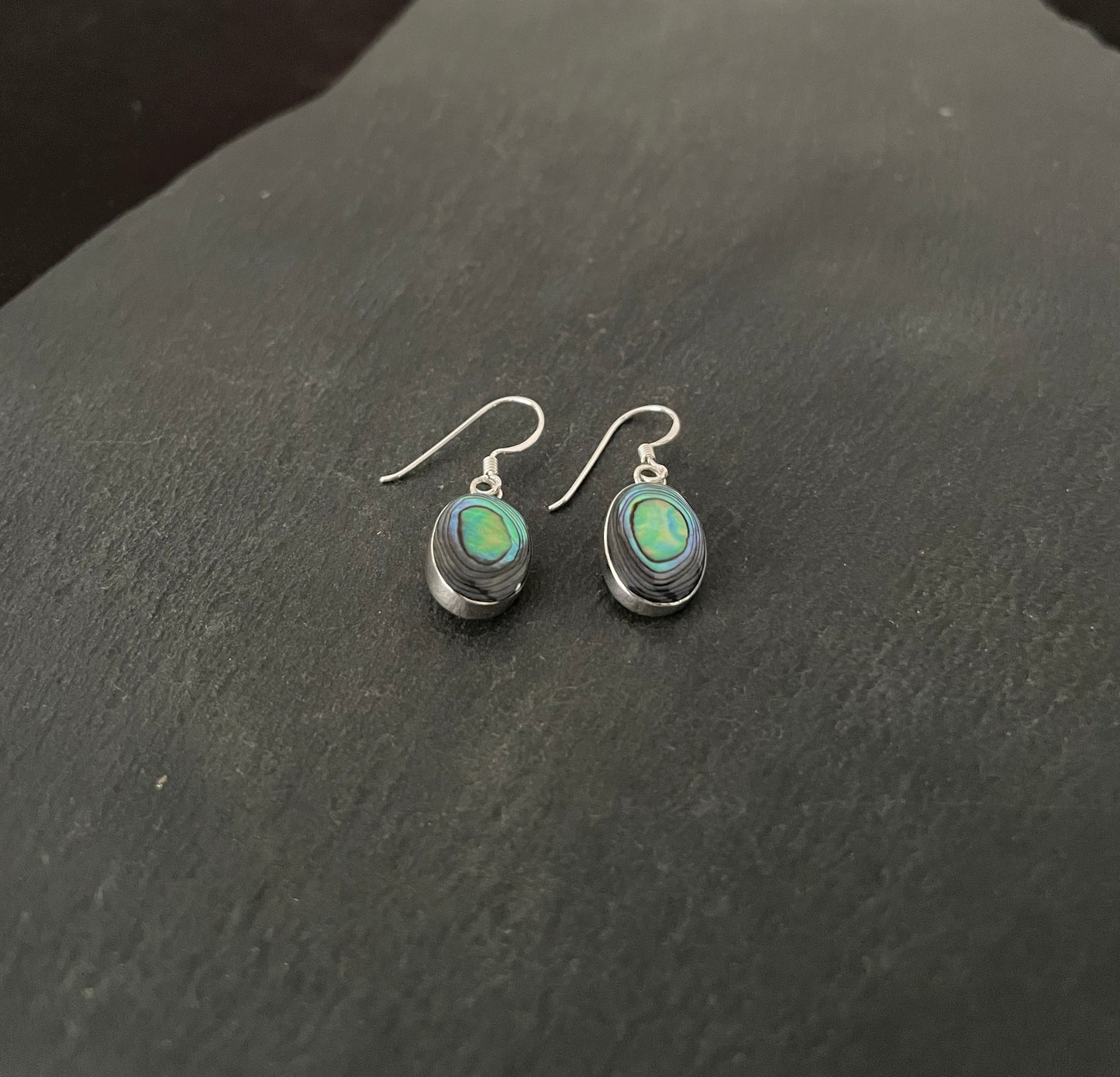 Oval Paua Shell Earrings image 1