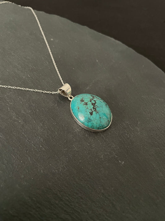 Turquoise Oval Pendant image 1